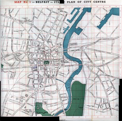 street map of belfast 1960.